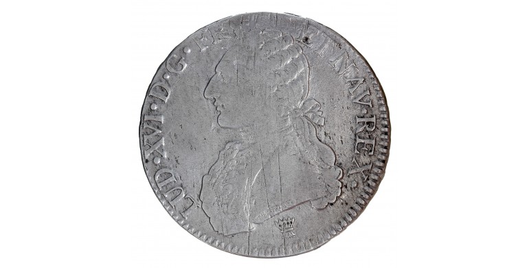 Monnaie, France, Louis XVI, Ecu aux branches d'olivier, argent, 1776, Limoges (I), P15951
