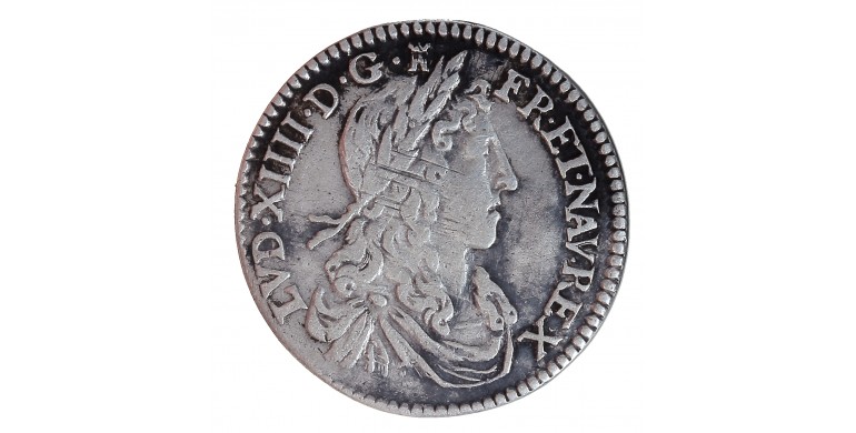 Monnaie, France, 1/12 écu au buste juvénile, Louis XIV, Argent, 1660, Limoges (I), P13853