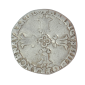 Monnaie, France, Henri IV, 1/4 écu à la croix feuillue de face, argent, 1600, Bayonne, P13864