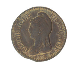 Monnaie, France, Décime Dupré, Consulat et Directoire, cuivre, An 8, Metz (AA), P13889