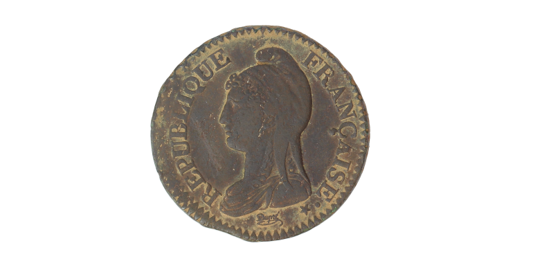 Monnaie, France, Décime Dupré, Consulat et Directoire, cuivre, An 8, Metz (AA), P13889