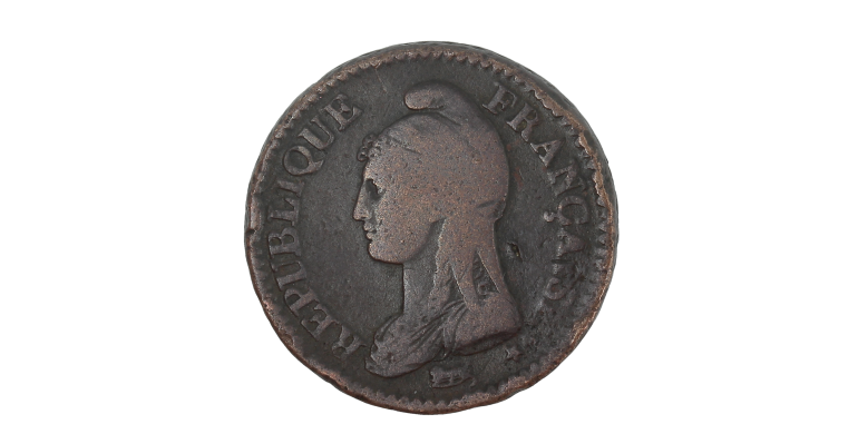 Monnaie, France, Décime, Directoire, cuivre, An 5, Paris (A), P13895
