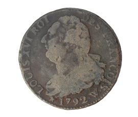2 sols, Louis XVI, métal de cloche, 1792, Lille (W), P13896