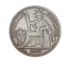 Monnaie, Indochine Française, Piastre de commerce, 1906, Argent, Paris (A), P13898