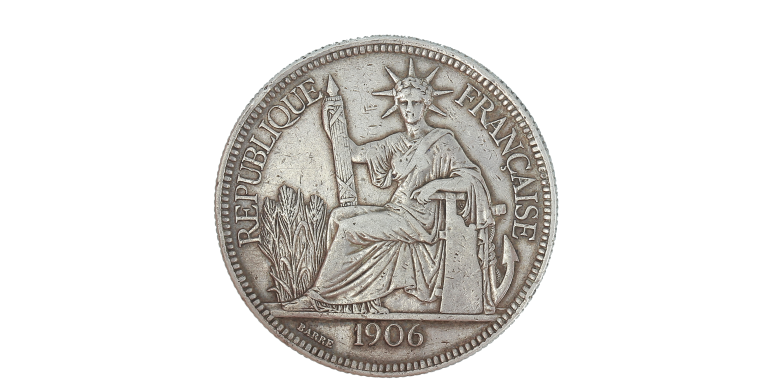 Monnaie, Indochine Française, Piastre de commerce, 1906, Argent, Paris (A), P13898