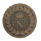 Monnaie, France, Décime au "N" couronné, Napoléon Ier, Bronze, 1814, Strasbourg (BB), P13905