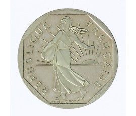 Monnaie, France , 2 francs Semeuse BE, Vème République, Nickel, 1992, P11648