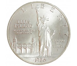 Etats-Unis, 1 Dollar Statue de la Liberté - Ellis Island, Argent, 1986, Philadelphie (P), P13904