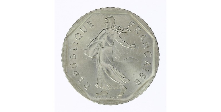 Monnaie, France , 2 francs Semeuse, Vème République, Nickel, 1985,, P11651