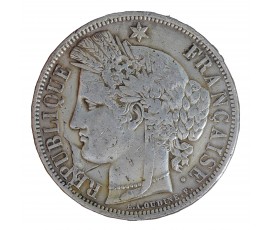 5 Francs Cérès sans légende, IIe République, Argent, 1870, Bordeaux (K), P16003