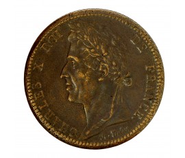 Monnaie, Colonies françaises, 10 cent., Charles X, Bronze, 1828, Paris (A), P16006