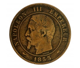 Monnaie, France, 10 centimes, Napoléon III, Bronze, 1853, Paris (A), P16026