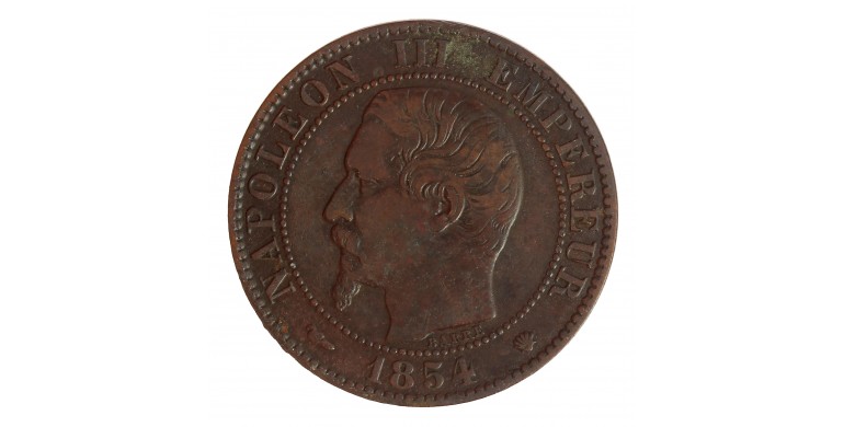 Monnaie, France, 5 centimes, Napoléon III, Bronze, 1854, Marseille (MA), P16028