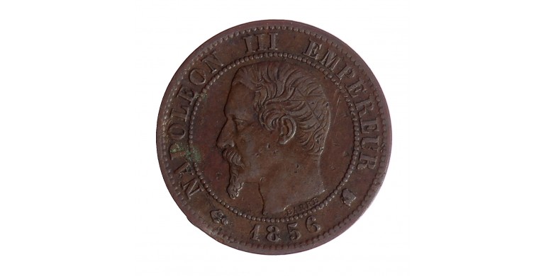 Monnaie, France, 1 centime, Napoléon III, bronze, 1856,  Bordeaux (K), P16036