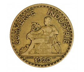 Monnaie, France, 2 Francs Chambre de commerce IIIe République, Bronze-aluminium, 1920, P16040