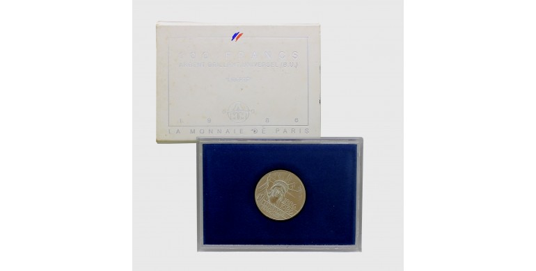 Monnaie de Paris, 100 Francs BU - Liberté, Argent, 1989, Pessac, P16310