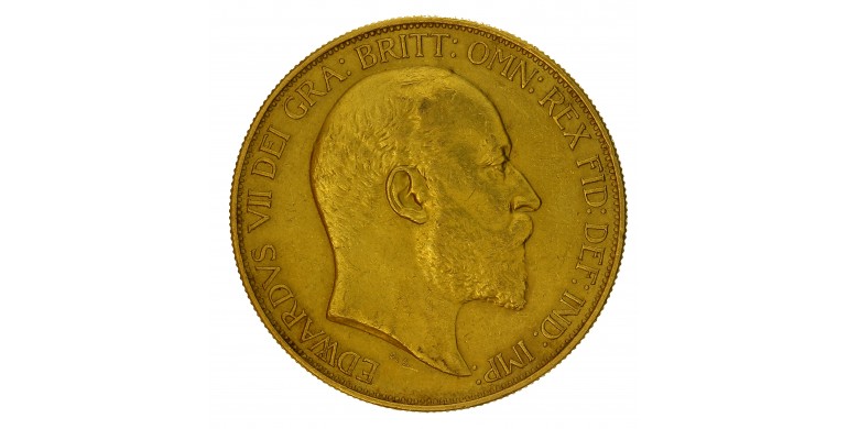 Monnaie, Royaume-Uni, 5 Souverains, Edouard VII, Or, 1902, Londres, P16355