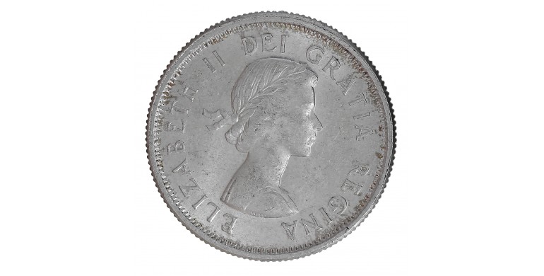 Canada, 25 cents - Caribou, Elisabeth II, Argent, 1961, Ottawa, P16494