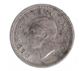 Nouvelle-Zélande, 3 pence, Georges VI, Argent, 1942, Londres, P16498