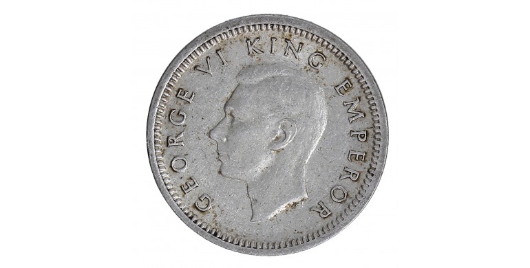 Nouvelle-Zélande, 3 pence, Georges VI, Argent, 1946, Londres, P16500