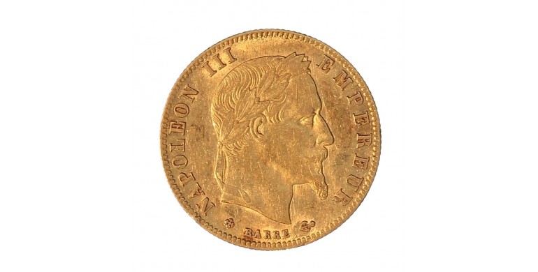 Monnaie, France , 5 francs, Napoléon III, Or, 1867, Strasbourg (BB), P11850