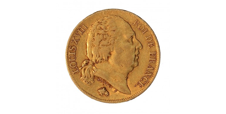 Monnaie, France , 20 francs, Louis XVIII, Or, 1817, Lille (W), P11941