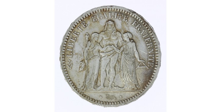 Monnaie, France , 5 francs Hercule, IIIème République, Argent, 1872, Paris (A), P12046