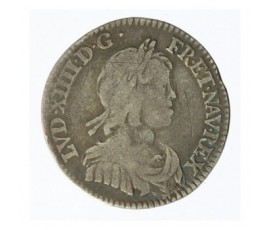 Monnaie, France , 1/12 écu à la mèche courte, Louis XIV, Argent, 1644, Paris (A), P12177