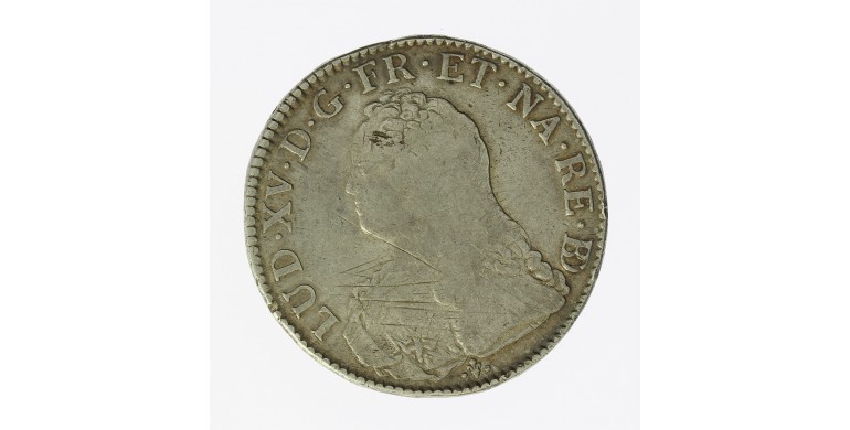 Monnaie, France , Ecu de Béarn aux branches d'olivier, Louis XV, Argent, 1727, Pau, P12231