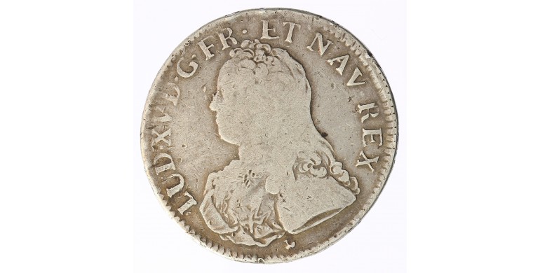 Monnaie, France , Ecu aux branches d'olivier, Louis XV, Argent, 1727, Montpellier (N), P12281