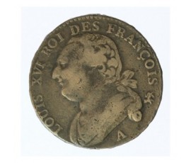 Monnaie, France, 12 deniers, Louis XVI, Métal de cloche, 1793, Paris (A), P12331