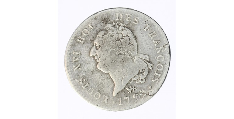 Monnaie, France, 30 sols, Louis XVI, Argent, 1792, Paris (A), P12353