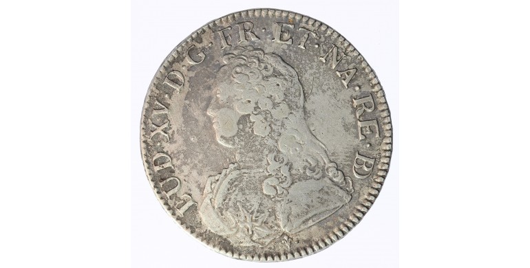 Monnaie, France, Ecu de béarn aux branches d'olivier, Louis XV, Argent, 1730, Pau, P12365