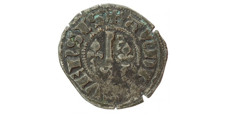 Anjou, Obole à la clé et aux lis , Charles III le Valois, Billon, 1290/1325, Angers, P10033
