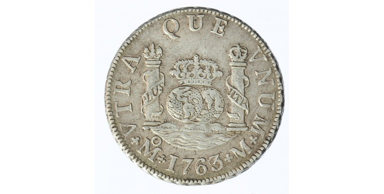 Monnaie, Mexique, 2 reales, Charles III, Argent, 1763, Mexico (M°), P12373
