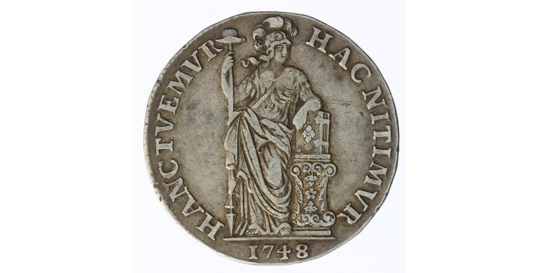 Monnaie, Hollande , Gulden, Provinces-Unies, Argent, 1748,, P12374