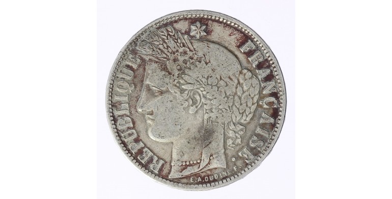 Monnaie, France, 5 francs Cérès, Gouvernement de défense nationale, Argent, 1870, Bordeaux (K), P12446