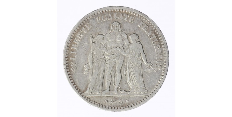 Monnaie, France, 5 francs Hercule, IIème République, Argent, 1849, Strasbourg (BB), P12454