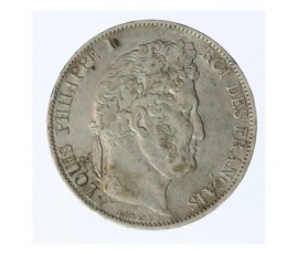 Monnaie, France, 5 francs 3ème type Domard, Louis-Philippe Ier, Argent, 1845, Lille (W), P12457