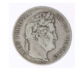 Monnaie, France, 5 francs 2ème type Domard, Louis-Philippe Ier, Argent, 1837, Strasbourg (BB), P12469