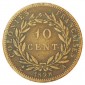 Monnaie, Colonies, 10 cent pour la Guyanne, Charles X, Bronze, 1828, Paris (A), P10740