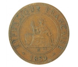 Monnaie, Colonies, 1 centième, Indochine, Bronze, 1889, Paris (A), P10746
