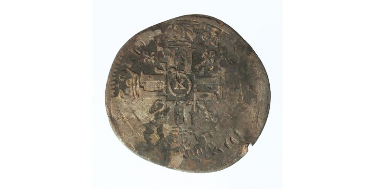 Monnaie, France, Sol de 15 deniers surfrappé sur flanc ancien, Louis XIV, Billon, 1694, Bordeaux (K), P12743