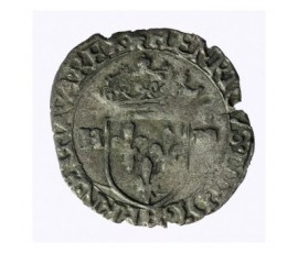 Monnaie, France, Douzain 2ème type, Henri IV, Billon, 1593, La Rochelle (H), P12758