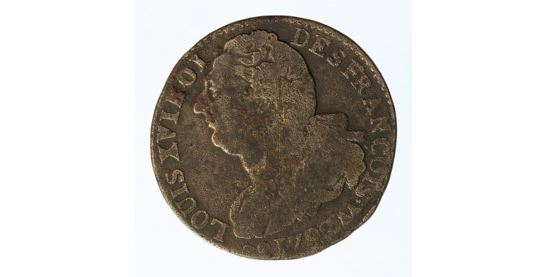 Monnaie, France, 2 sols, Louis XVI - Constitution, Métal de cloche, 1792, Metz (AA), P12777