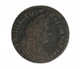 Monnaie, France, Liard de France au buste agé 3ème type, Louis XIV, Cuivre, 1698, Tours (E), P12856