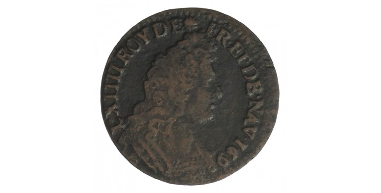 Monnaie, France, Liard de France au buste agé 3ème type, Louis XIV, Cuivre, 1698, Tours (E), P12856