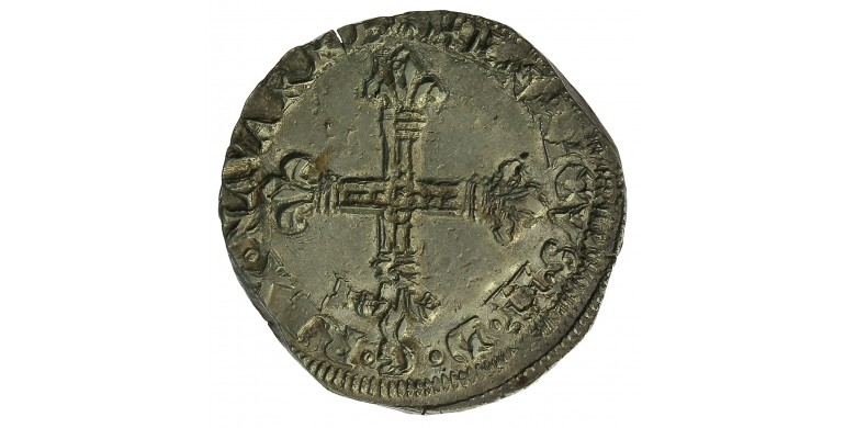 Monnaie, Navarre, 1/4 écu de Navarre, Henri III de navarre et II de Béarn, Argent, 1587, Saint-palais, P12886