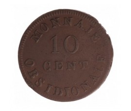 Monnaie, Siège d'Anvers, Monnaie obsidionale 10 cent au double L, Napoléon Ier, Bronze, 1814, Wolschot, P12935