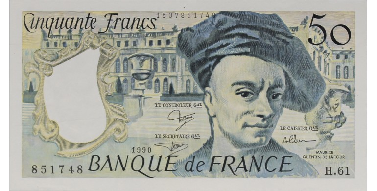 Billet, France , 50 Francs Quentin de la Tour, 1990, B10013